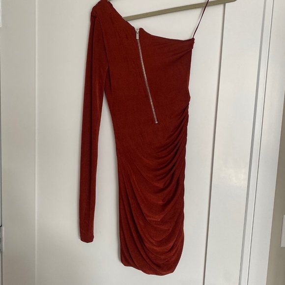 NWT - ALIX NYC Jordan Ruched One-Shoulder Dress - Picture 3 of 7